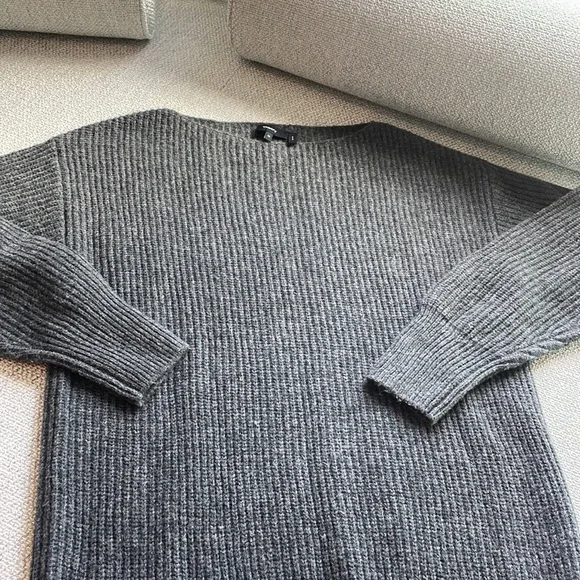 Theory Knit Sweater Dress, Dark Gray, Medium (204) - Picture 3 of 7